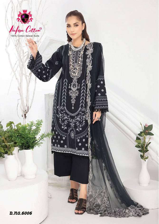 Black And White Vol 6 By Nafisa Karachi Cotton Dress Material Wholesale Price In Surat
